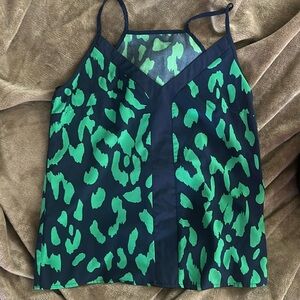 SHEIN small Green & Blue graphic print cami tank top New
